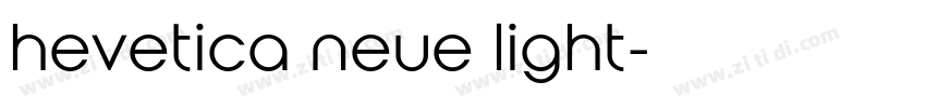 hevetica neue light字体转换